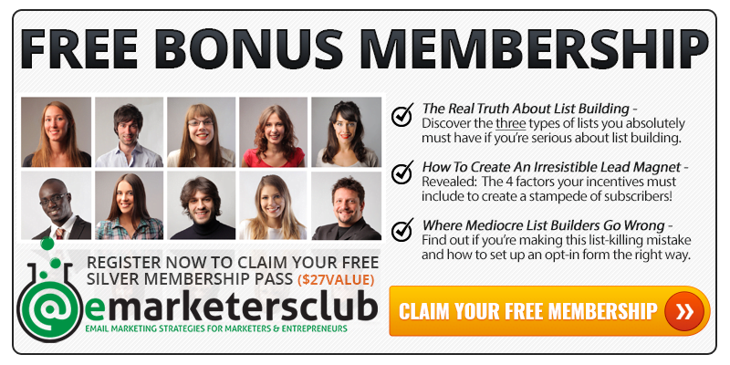 eMarketers Club Free Membership Automated List Profits Bonus